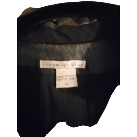 Peter Nygard | The Luxe Command Jacket – Embroidered Leather Statement - Size XL - Picture 6 of 6